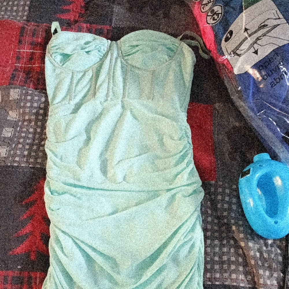 Mint Green Strapless Dress